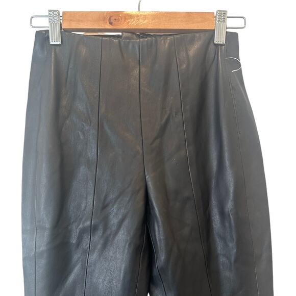 NWT Blank NYC Vegan Leather Side Zip Pull On Leggings In Black Size 25 - Picture 8 of 13